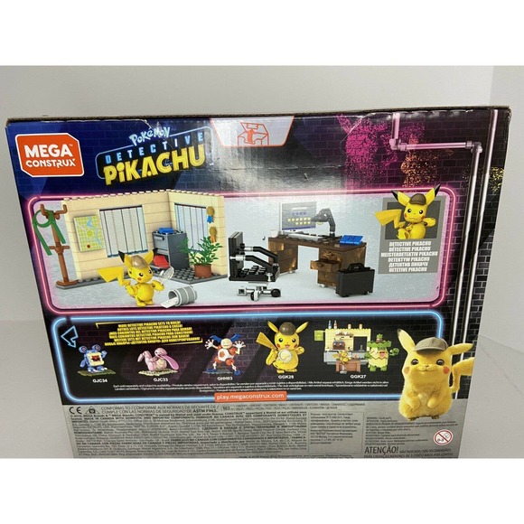 Mega Construx Detective Pikachu Office New Unopended - Picture 2 of 5
